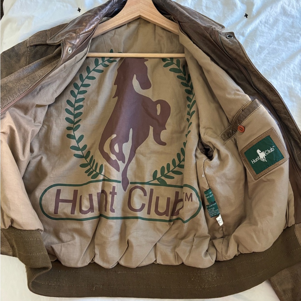 Vintage genuine leather bomber jacket - Picture 4 of 5